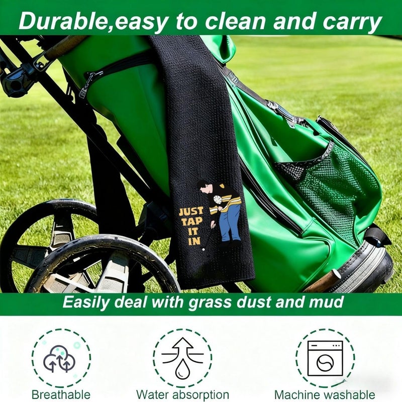 Amitrely Funny Golf Towel, Marsters Tournament, Funny Golf Towel for Golf Bags with Clip, Golf Gift for Men Husband Boyfriend Dad, Birthday, Cristmas Gifts for Fan (Just tap it in) - Image 4